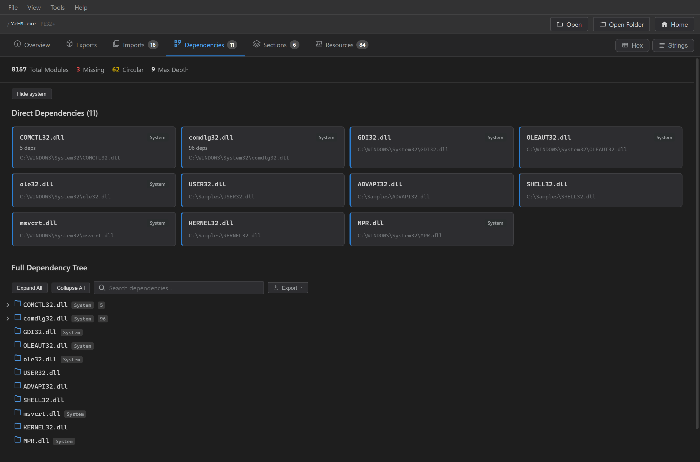 Dependencies — recursive resolution across thousands of modules